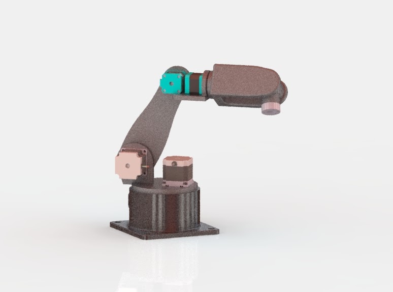 6 DOF robotic arm SolidWorks assembly