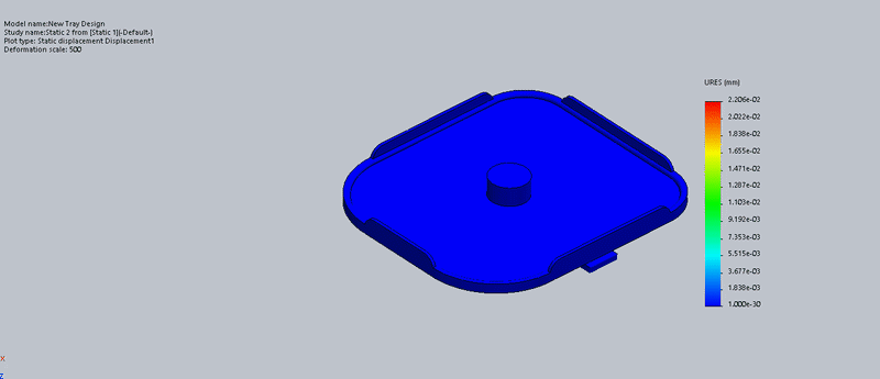 FEA topology analysis after SolidWorks reduced mass